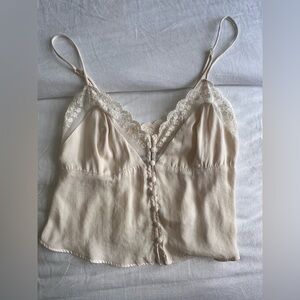 Urban Outfitters Cream Button-Front Camisole